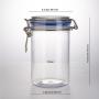 Decdeal Food Storage Container Clear PP Container Sealed Can Grain Storage Tank with Lid Sealed Food Jar Box for Storing Grains Beans Sugar Coffee Seeds